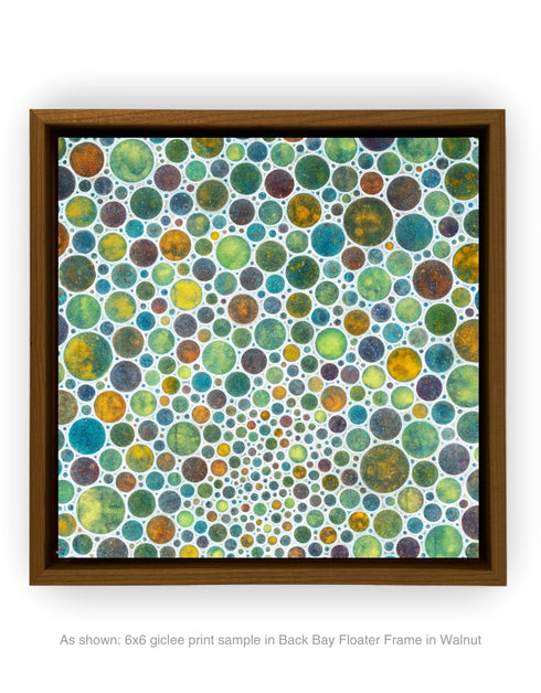 White Circles | Framed Giclee Print on Canvas